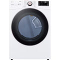 LG - 7.4 Cu. Ft. Smart Electric Dryer with TurboSteam® and Built-In Intelligence - White - DLEX4080W