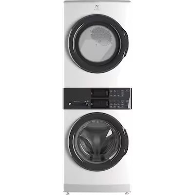Electrolux - 4.4 Cu. Ft. Front Load Washer & 8.0 Cu. Ft. Electric Dryer Laundry Tower with SmartBoost® and LuxCare® - White - ELTE7300AW