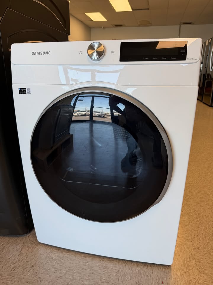 Samsung - 4.0 Cu. Ft. Smart Stackable Electric Dryer with AI Smart Dial - White - DV25B6900EW
