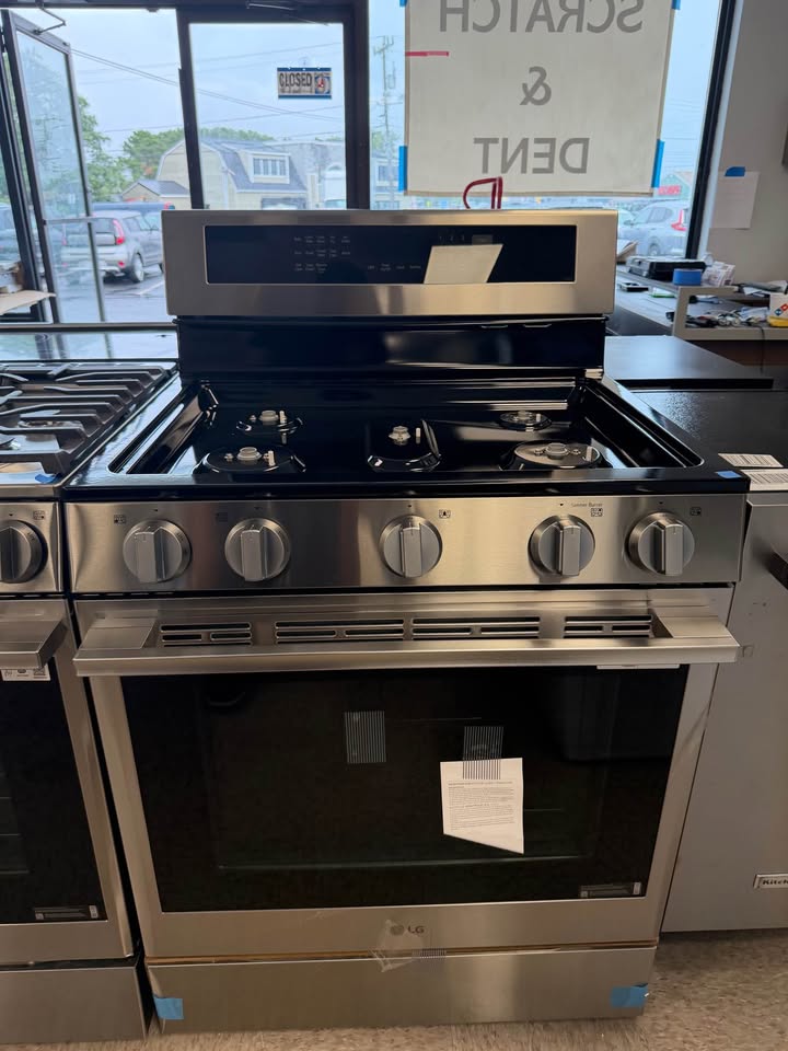 LG - 30 in. 6.3 Cu. Ft. Smart Freestanding Gas Range with InstaView®, Air Fry & ProBake Convection® - PrintProof Stainless Steel - LRGN6325X