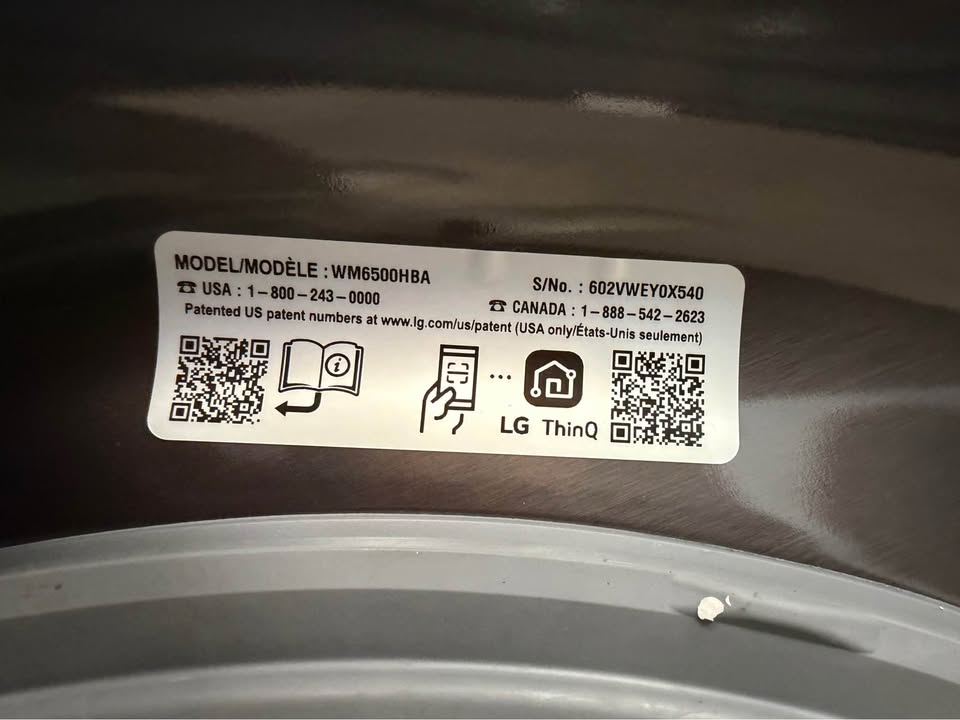 LG - 5.0 Cu. Ft. High-Efficiency Smart Front Load Washer with Steam and TurboWash® 360° - Black Steel - WM6500HBA
