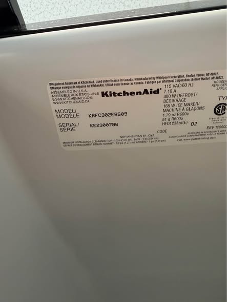 KitchenAid - 21.9 Cu. Ft. Counter-Depth French Door Refrigerator with Interior Water Dispenser and PrintShield™ Finish - Black Stainless Steel - KRFC302EBS