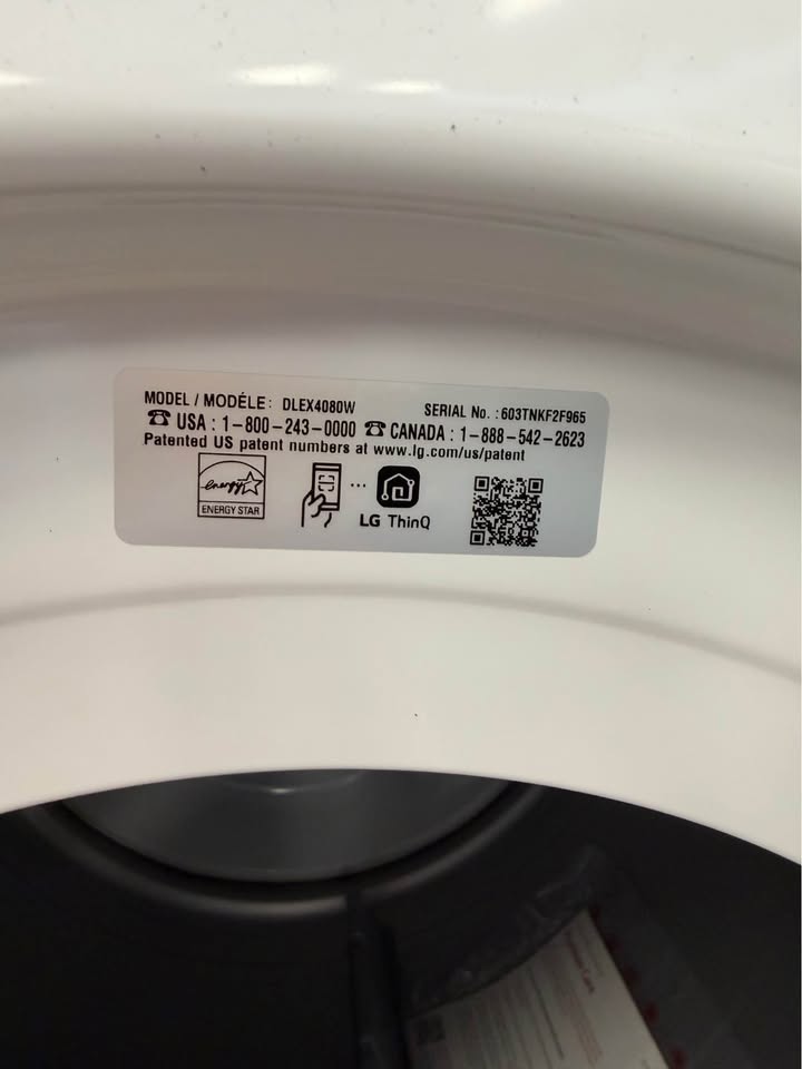 LG - 7.4 Cu. Ft. Smart Electric Dryer with TurboSteam® and Built-In Intelligence - White - DLEX4080W