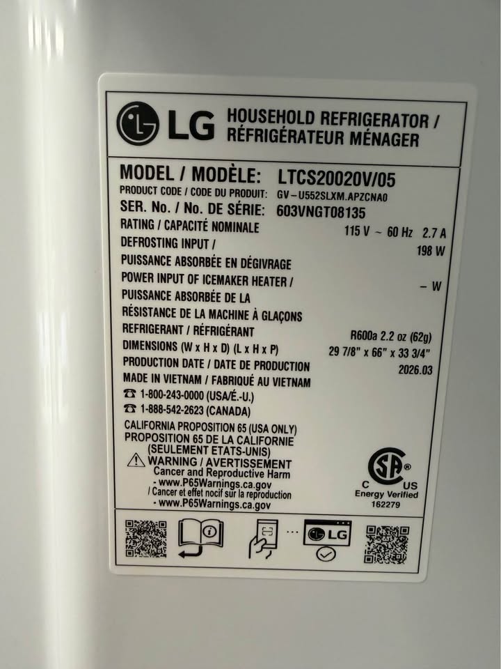 LG - 30 in. 20.2 Cu. Ft. Top-Freezer Refrigerator with Reversible Door - Platinum Silver - LTCS20020V