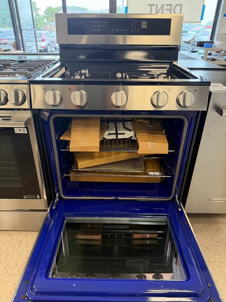 LG - 30 in. 6.3 Cu. Ft. Smart Freestanding Gas Range with InstaView®, Air Fry & ProBake Convection® - PrintProof Stainless Steel - LRGN6325X