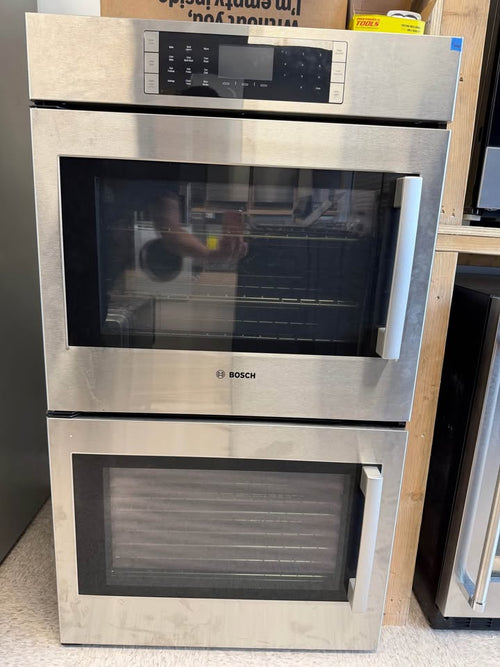 Bosch - Benchmark Series 30 in. 9.2 Cu. Ft. Built-In Double Electric Wall Oven with True European Convection - Stainless Steel - HBLP651LUC