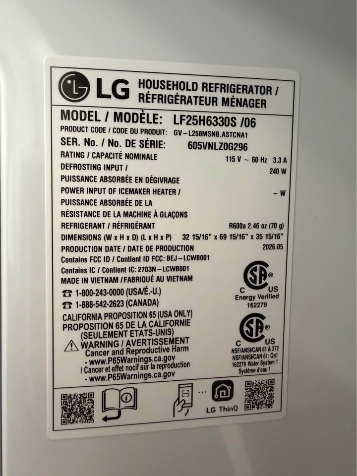 LG - 33 in. 24.5 Cu. Ft. Standard-Depth MAX Smart French Door Refrigerator with Dual Ice - PrintProof Stainless Steel - LF25H6330S