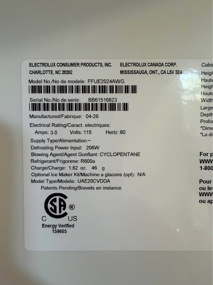 Frigidaire - 33 in. 20.0 Cu. Ft. Garage-Ready Frost-Free Upright Freezer - White - FFUE2024AWG