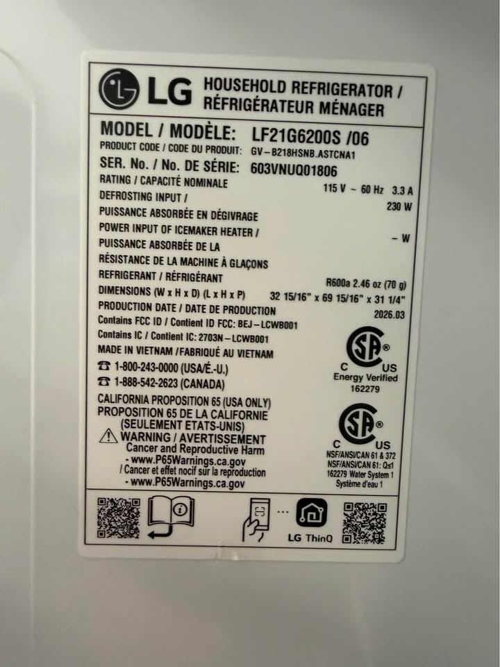 LG - 33 in. 20.8 Cu. Ft. Counter-Depth MAX 3-Door French Door Smart Refrigerator with Ice Maker - Stainless Steel - LF21G6200S