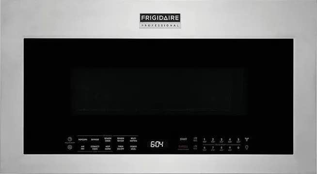 Frigidaire Professional - 30 in. 1.9 Cu. Ft. Over-the-Range Convection Microwave with Air Fry, Sensor Cooking & 400 CFM Ventilation - Smudge-Proof Stainless Steel - PMOS1980AF
