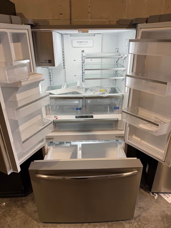 Frigidaire Gallery - 36 in. 22.6 Cu. Ft. Counter-Depth French Door Refrigerator with Dual Ice Maker & Water/Ice Dispenser - Smudge-Proof Stainless Steel - GRFC2353AFK
