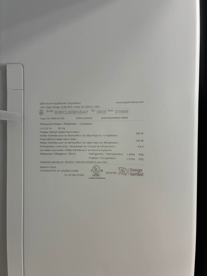 Bosch - 36 in. 20.5 Cu. Ft. 800 Series Counter-Depth French Door Refrigerator with VitaFresh Pro, Home Connect & Internal Water Dispenser - Stainless Steel - B36CL80ENS/47