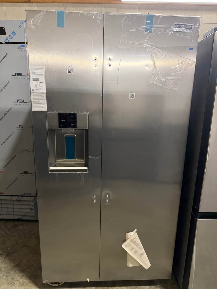 Frigidaire Professional - 36 in. 22.3 Cu. Ft. Counter-Depth Side-by-Side Refrigerator with CrispSeal Plus, EvenTemp Cooling & External Ice/Water Dispenser - Smudge-Proof Stainless Steel - PRSC2222AFB