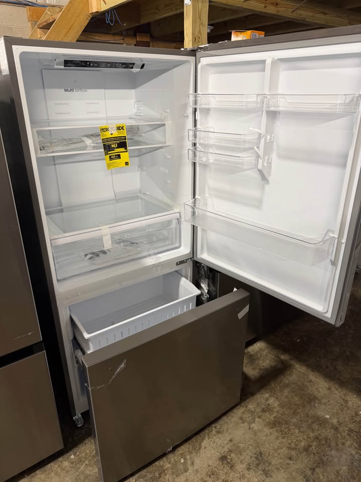 Mora - 17.2 Cu. Ft. Counter-Depth Bottom-Freezer Refrigerator with Full-Width Pantry Drawer, LED Lighting & Reversible Door - Fingerprint-Resistant Stainless Steel - MRB172N6ASE