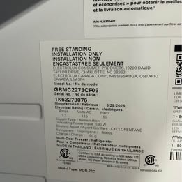 Frigidaire Gallery - 36 in. 21.5 Cu. Ft. 4-Door French Door Counter-Depth Refrigerator with Custom-Flex Temp Drawer, TwinTech Cooling & External Ice/Water - Smudge-Proof Stainless Steel - GRMC2273CF06
