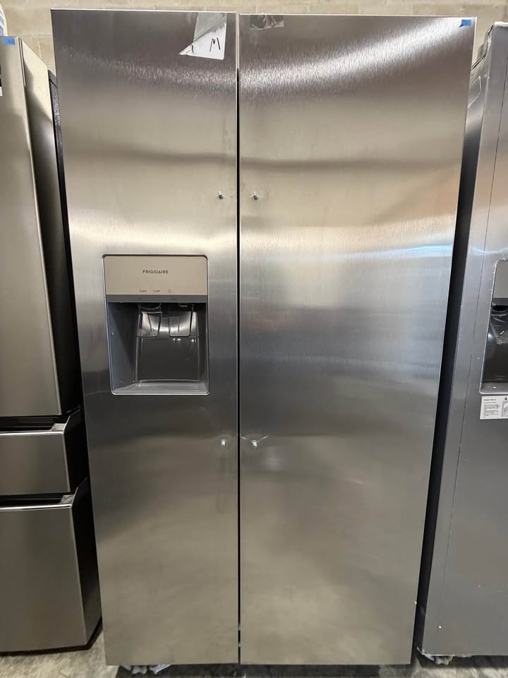 Frigidaire - 36 in. 25.6 Cu. Ft. Standard-Depth Side-by-Side Refrigerator with EvenTemp Cooling, External Ice & Water Dispenser - Stainless Steel - FRSS2623ASN