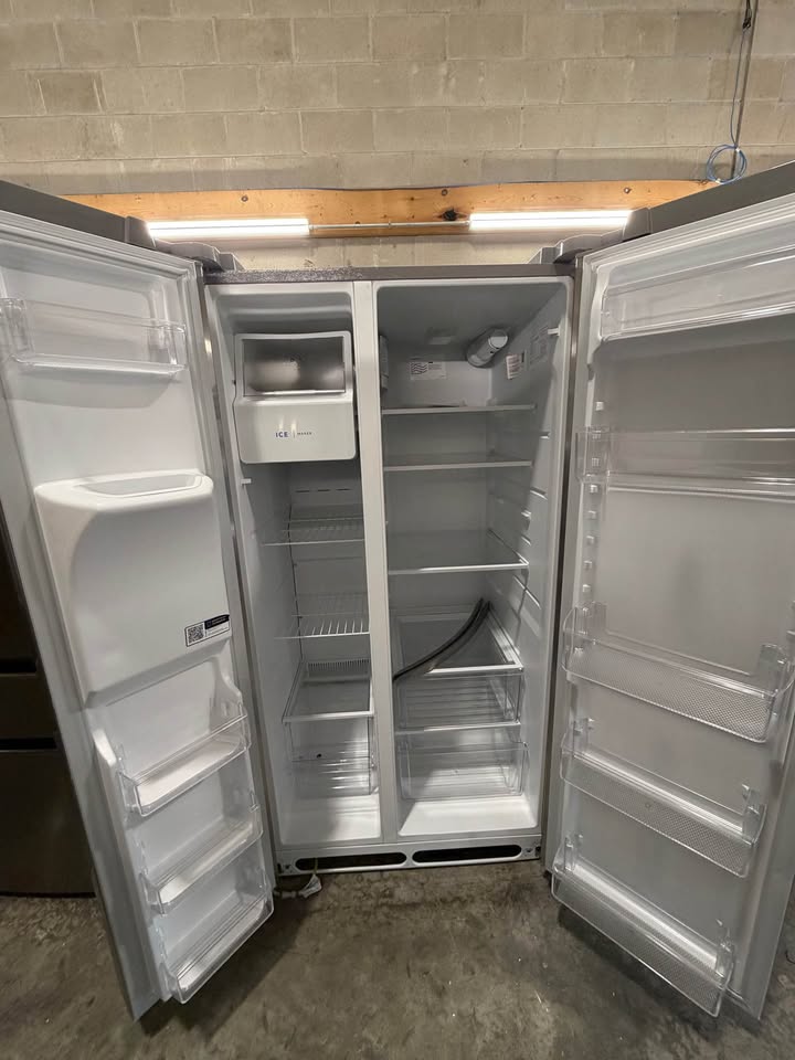 Frigidaire - 36 in. 25.6 Cu. Ft. Standard-Depth Side-by-Side Refrigerator with EvenTemp Cooling, External Ice & Water Dispenser - Stainless Steel - FRSS2623ASN