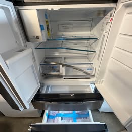Frigidaire Gallery - 36 in. 21.5 Cu. Ft. 4-Door French Door Counter-Depth Refrigerator with Custom-Flex Temp Drawer, TwinTech Cooling & External Ice/Water - Smudge-Proof Stainless Steel - GRMC2273CF06