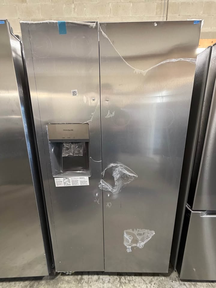 Frigidaire - 36 in. 25.6 Cu. Ft. Side-by-Side Refrigerator with EvenTemp Cooling, External Ice & Water Dispenser - Stainless Steel - FRSS2623ASN