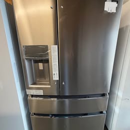 Frigidaire Gallery - 36 in. 21.5 Cu. Ft. 4-Door French Door Counter-Depth Refrigerator with Custom-Flex Temp Drawer, TwinTech Cooling & External Ice/Water - Smudge-Proof Stainless Steel - GRMC2273CF06
