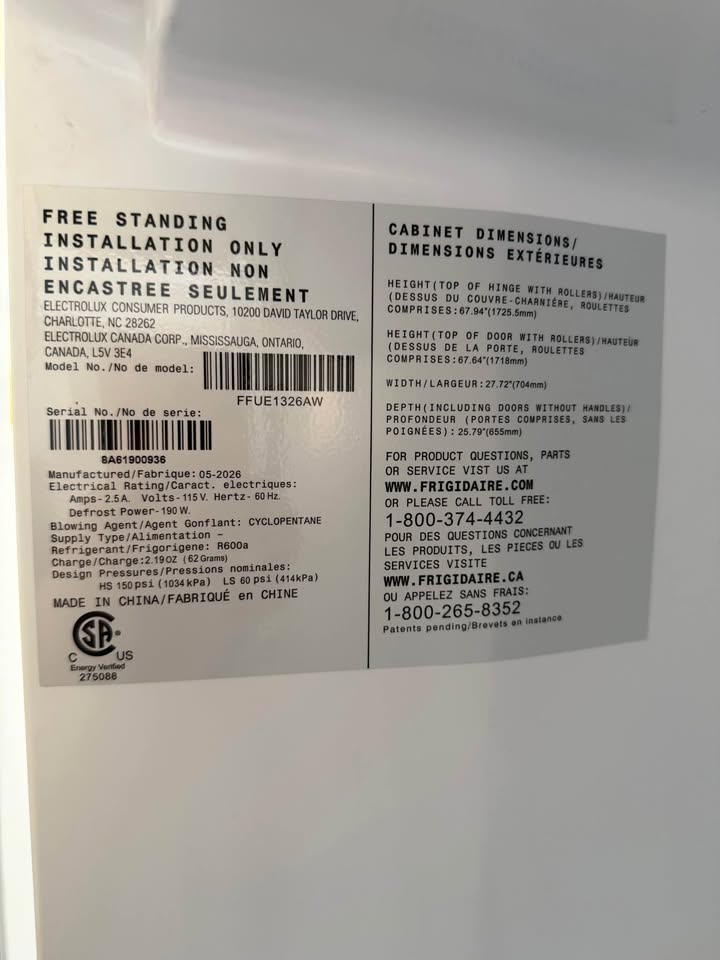 Frigidaire - 16 Cu. Ft. Garage-Ready Convertible Frost-Free Upright Freezer with EvenTemp Cooling, Power Outage Assurance, Reversible Door & LED Lighting - White - FFUE1626AW