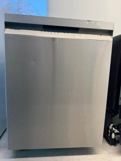 Bosch - 100 Series 24" Front-Control Smart Dishwasher with PrecisionWash, PureDry, AquaStop & Home Connect - Stainless Steel Anti-Fingerprint - SHE41CM5N/29