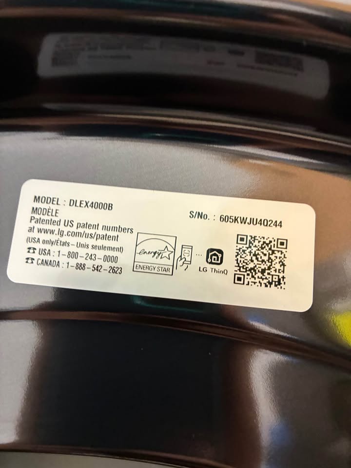 LG 7.4 Cu. Ft. Smart Electric Dryer – Black Steel – DLEX4000B
