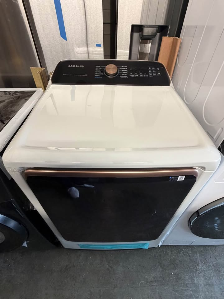Samsung - 7.4 Cu. Ft. Smart Electric Dryer with Steam Sanitize+, Sensor Dry, Wi-Fi & 4-Way Venting - Ivory - DVE55A7300E