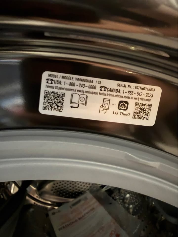 LG 4.5 Cu. Ft. Smart Front Load Washer – Black Steel – WM4080HBA