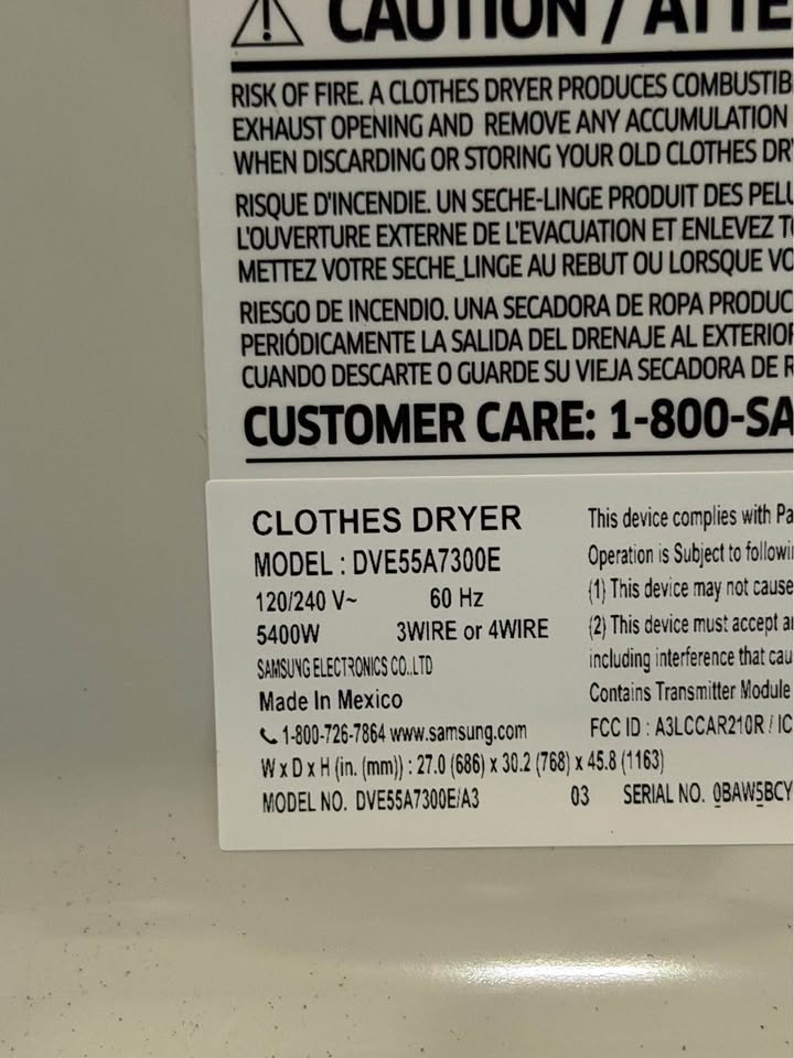 Samsung - 7.4 Cu. Ft. Smart Electric Dryer with Steam Sanitize+, Sensor Dry, Wi-Fi & 4-Way Venting - Ivory - DVE55A7300E
