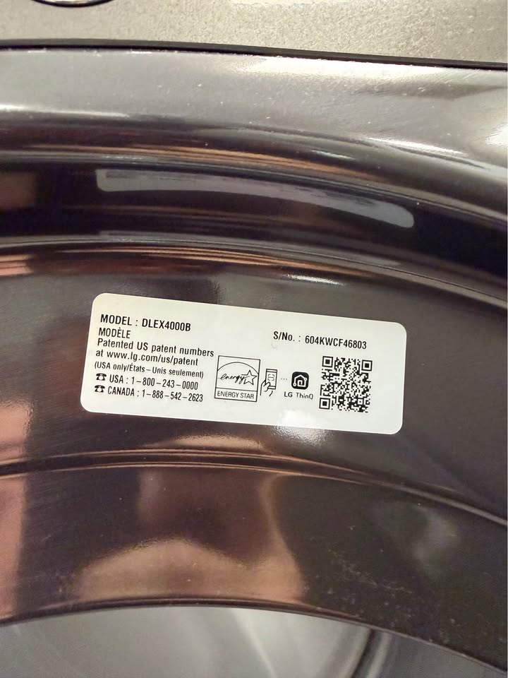 LG 7.4 Cu. Ft. Smart Electric Dryer – Black Steel – DLEX4000B