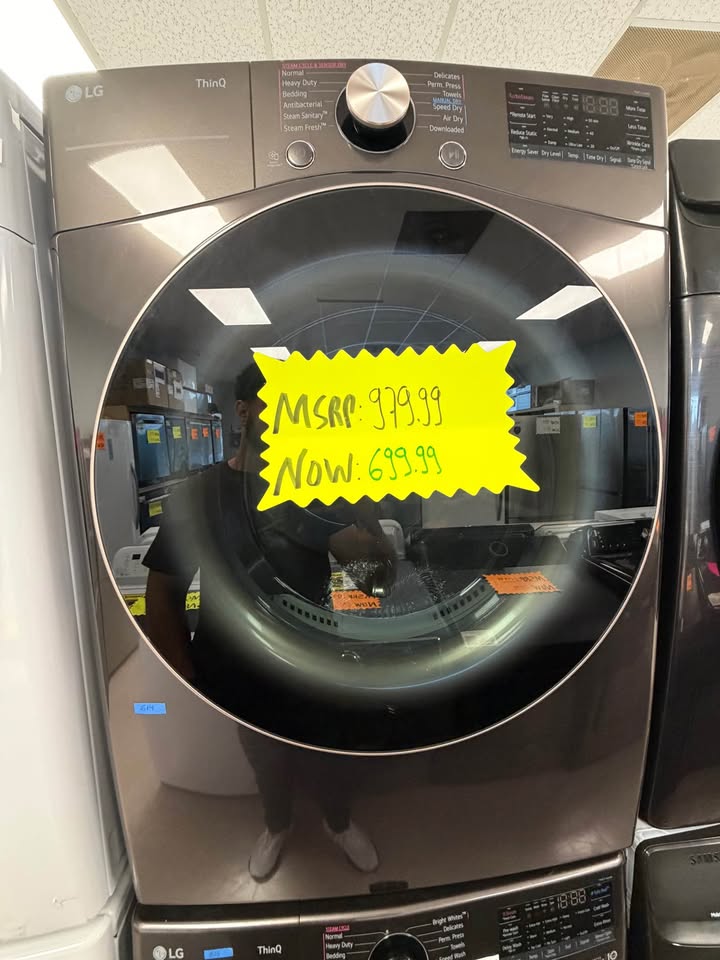 LG 7.4 Cu. Ft. Smart Electric Dryer – Black Steel – DLEX4000B