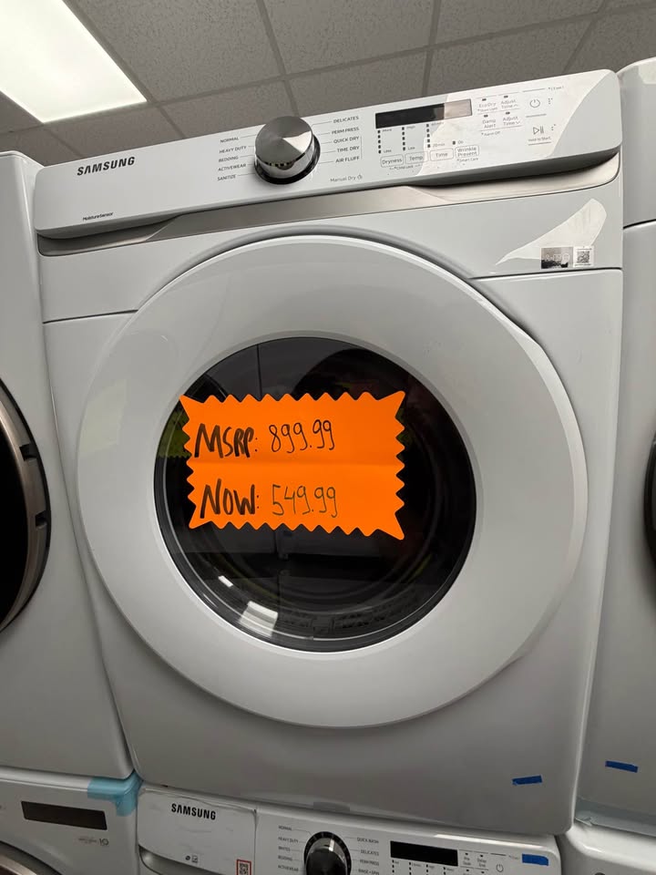 Samsung 7.5 Cu. Ft. Electric Dryer – White – DVE45T6000W