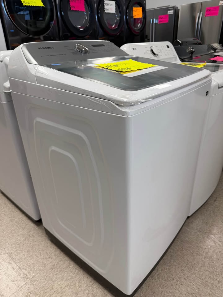 Samsung 5.5 Cu. Ft. Smart Top Load Washer with Impeller – White – WA55CG7100AW