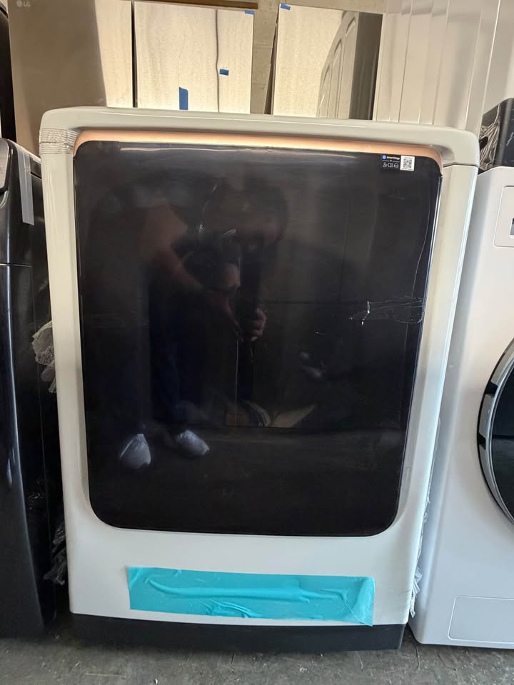 Samsung - 7.4 Cu. Ft. Smart Electric Dryer with Steam Sanitize+, Sensor Dry, Wi-Fi & 4-Way Venting - Ivory - DVE55A7300E