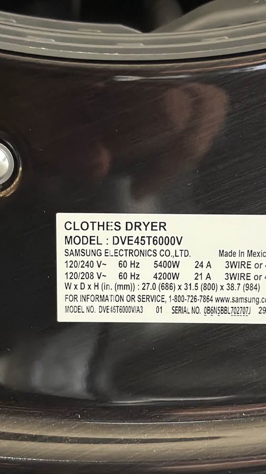 Samsung - 7.5 Cu. Ft. Stackable Electric Dryer with Sensor Dry, Smart Care & Reversible Door - Brushed Black - DVE45T6000V