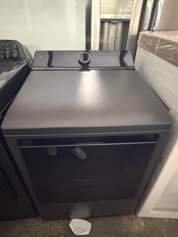 LG - 7.3 Cu. Ft. Ultra Large Capacity Rear-Control Electric Dryer with EasyLoad™, AI Sensing, TurboSteam™ & ThinQ® Smart Technology - Matte Black - DLEX8600BE
