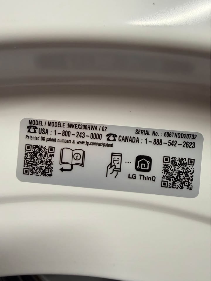 LG - WashTower™ 4.5 Cu. Ft. Front Load Washer & 7.4 Cu. Ft. Electric Dryer with Center Control™, TurboWash™ 360°, TurboSteam™ & ThinQ® Smart Technology - White - WKEX200HWA