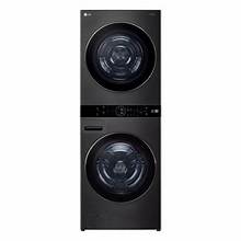 LG WashTower 4.5 Cu. Ft. Washer & 7.4 Cu. Ft. Electric Dryer – Black Steel – WKEX200HBA