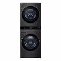 LG WashTower 4.5 Cu. Ft. Washer & 7.4 Cu. Ft. Electric Dryer – Black Steel – WKEX200HBA