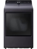 LG - 7.3 Cu. Ft. Smart Electric Dryer with Steam and EasyLoad™ Door - Matte Black - DLEX8600BE