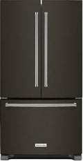 KitchenAid - 21.9 Cu. Ft. Counter-Depth French Door Refrigerator with Interior Water Dispenser and PrintShield™ Finish - Black Stainless Steel - KRFC302EBS