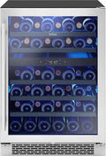 Zephyr - Brisas 46-Bottle Dual Zone Under-Counter Wine Cooler - Stainless Steel/Glass - BWN24C02AG