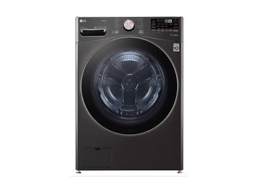 LG - 4.5 Cu. Ft. High-Efficiency Smart Front Load Washer with TurboWash® 360°, Steam and Built-In Intelligence - Black Steel - WM4080HBA