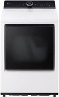 LG - 7.3 Cu. Ft. Smart Gas Dryer with Steam and EasyLoad™ Door - Alpine White - DLGX8601WE