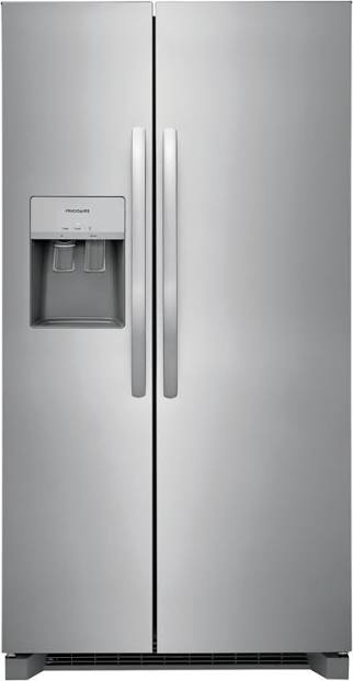 Frigidaire - 36 in. 25.6 Cu. Ft. Standard-Depth Side-by-Side Refrigerator with Ice & Water Dispenser - Stainless Steel - FRSS2623ASJ