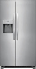 Frigidaire - 36 in. 25.6 Cu. Ft. Standard-Depth Side-by-Side Refrigerator with Ice & Water Dispenser - Stainless Steel - FRSS2623ASJ