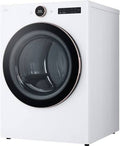 LG - 7.4 Cu. Ft. Stackable Smart Electric Dryer with AI Sensor Dry and TurboSteam™ - White - DLEX6500W