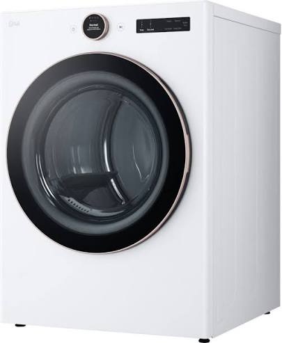 LG - 7.4 Cu. Ft. Stackable Smart Electric Dryer with AI Sensor Dry and TurboSteam™ - White - DLEX6500W