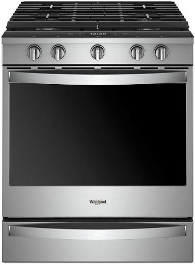 Whirlpool - 5.8 Cu. Ft. Smart Slide-In Gas Convection Range with Air Fry and Scan-to-Cook - Stainless Steel - WEG750H0HZ